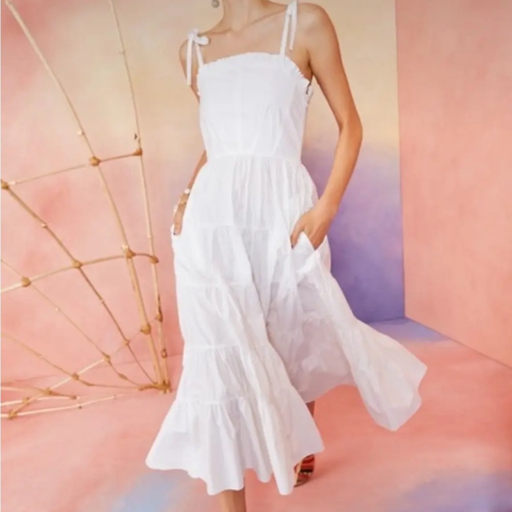 SOLD: Ulla Johnson white pristine cotton/poplin dress